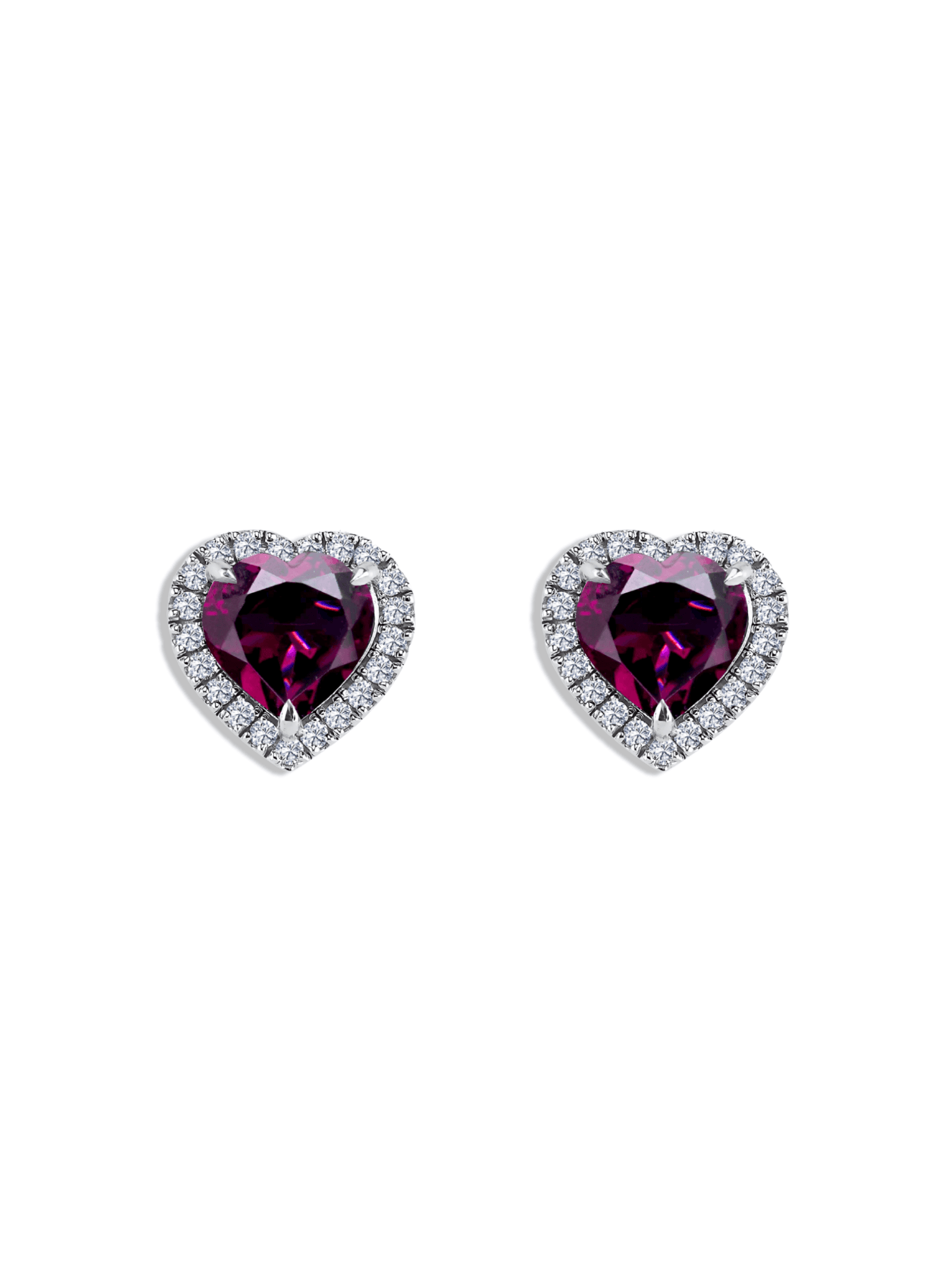Heart Shape Halo Studs